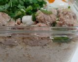รูปขั้นตอนการทำที่ 3 ของ โจ๊กไข่ขาวไก่สับคีโต