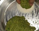 A picture of step 5 of PPP fitters palak paneer peas.