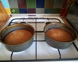 A picture of step 5 of Vickys Banana Layer Cake GF DF EF SF NF Vegan.
