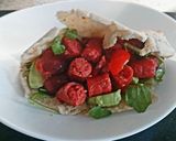 A picture of step 4 of My Pork & Tomato Sausages on Pitta Bread 😃.
