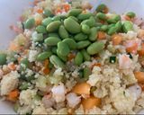 Foto del paso 3 de la receta Tabulé de langostinos con nísperos y edamame