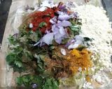 A picture of step 2 of Shahi lauki ke kofte with plain rice.