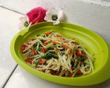 Foto langkah ke 6 dari resep Tumis pakis pepaya muda pedas.