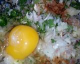A picture of step 3 of Daal anda bun kabab karachi street food.