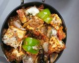 A picture of step 4 of Kadhai Paneer.