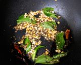 A picture of step 2 of Gongura Rice / Pulihora (Gongura / Red Sorrel Leaves Rice - Andhra / Telangana style).