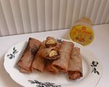 Foto langkah ke 3 dari resep Lumpia Pisang Coklat.