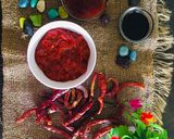 A picture of step 5 of Jain Schewan sauce.