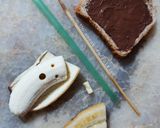 Une image de l'étape 2 de Tartine chocolat banane fantôme 👻.