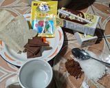 Foto langkah ke 1 dari resep Puding Brownies Roti Tawar.