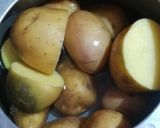 A picture of step 1 of Aloo chop.