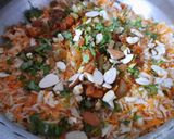 A picture of step 11 of Kashmiri Pulao.
