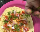 A picture of step 4 of Masala Papad.