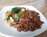 Foto langkah ke 4 dari resep Beef teppanyaki 🥩🍱🥗.