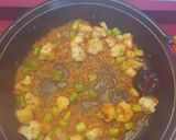 Foto del paso 3 de la receta: Arroz con bacalao ajos tiernos y coliflor