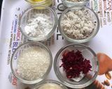 A picture of step 1 of Desiccated coconut and Beetroot Laddu.