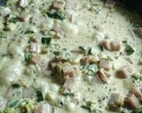 Foto del paso 3 de la receta: Fideos con crema, verdeo y jamón