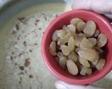 A picture of step 3 of Almond halwa.