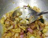 A picture of step 3 of Masala Dosa.