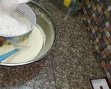 A picture of step 1 of 3 color cream cake.