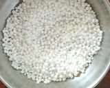 A picture of step 1 of Sabudana Peanut Pulao.