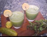 A picture of step 3 of Aloe vera cucumber juice.