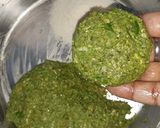 A picture of step 5 of PPP fitters palak paneer peas.