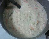 A picture of step 18 of creamy chicken rice soup.