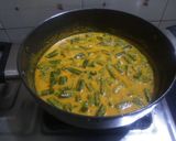 A picture of step 4 of Dahi bhindi.