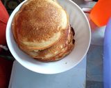 A picture of step 9 of Oiless Vanilla pancakes.