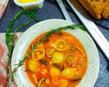 A picture of step 5 of Vegetable Pasta Soup.