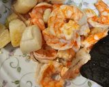 A picture of step 2 of XO Sauce Asparagus with Shrimp and Scallops.