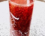 A picture of step 1 of Rose chia drink.