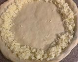 A picture of step 5 of Stuffed crust chicken fajita pizza🍕🧀.