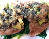 A picture of step 7 of My Grilled Citrus Tuna Steaks with Avocado & Spinach 😘.