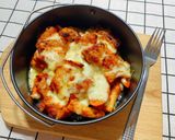 Hình bước làm 3 của món Gà cay phô mai (nồi chiên không dầu)