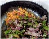 A picture of step 5 of Lal Math (Amaranth Leaves) Sabzi.
