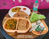 तिकोना जीरा पराठा - पत्ता गोभी मटर आलू टमाटर की सूखी सब्जी - गुजराती स्टाइल - बेंटो लंच बॉक्स रेसिपी चरण 8 फोटो
