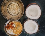 A picture of step 1 of Coconut Milk Payasam.
