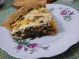 Tarta bicolor, acelga y calabaza