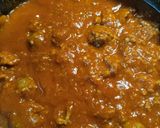 A picture of step 1 of Cavatappi in a Meat Sauce.