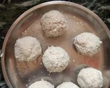 A picture of step 3 of Dahi bread rolls.