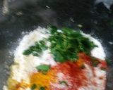 A picture of step 2 of Non fried besan patra chakli.