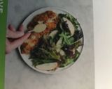 A picture of step 6 of Pecan-crusted chicken with honey mustard & mixed green apple salad.