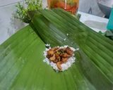 Foto langkah ke 6 dari resep Bacang ketan isi ayam gurih daun pisang (tanpa rebus lama)🍙.