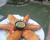 A picture of step 6 of Stuffed green chillies pakoray.