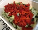 Une image de l'étape 3 de Courgette et poivrons rouges aux épices masala.