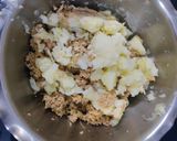 A picture of step 3 of Protein loaded Soya tikki.