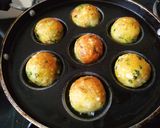 A picture of step 5 of Sabudana vada in appe pan.