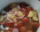 A picture of step 8 of Sauerkraut and polish kielbasa.